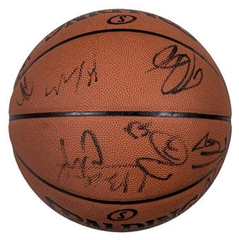 2009-10 Houston Rockets Team Signed Spalding Basketball Including Yao Ming and Kyle Lowry (JSA)
